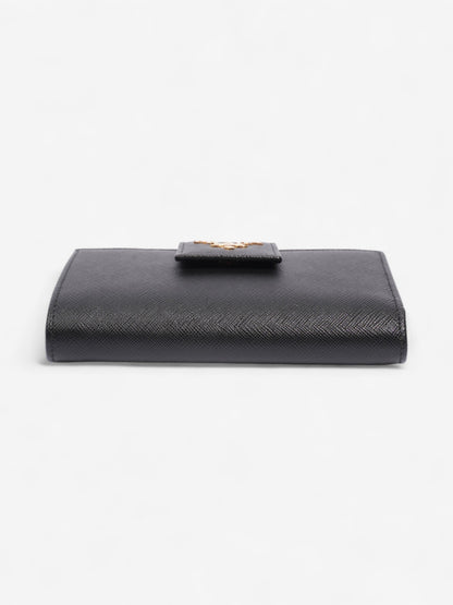 Prada Fold Up Wallet Black Saffiano Leather