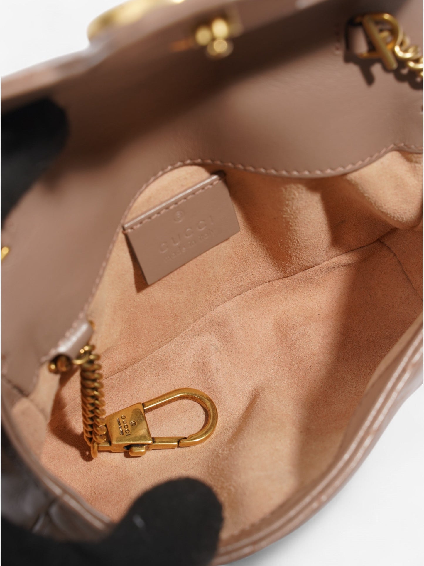 Gucci GG Marmont Rose Beige  Matelasse Leather Super Mini
