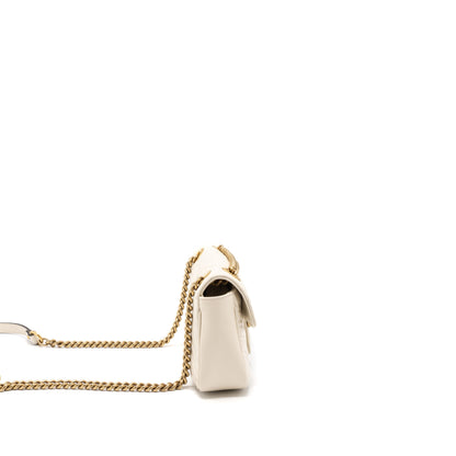 Gucci GG Marmont Mini Bag Matelassé Calfskin White Brushed