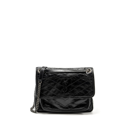 Saint Laurent Medium Niki Calfskin Black Ruthenium Hardware