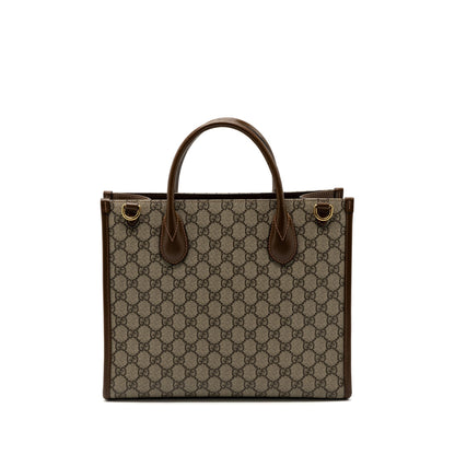 Gucci GG small tote bag GG supreme canvas / brown