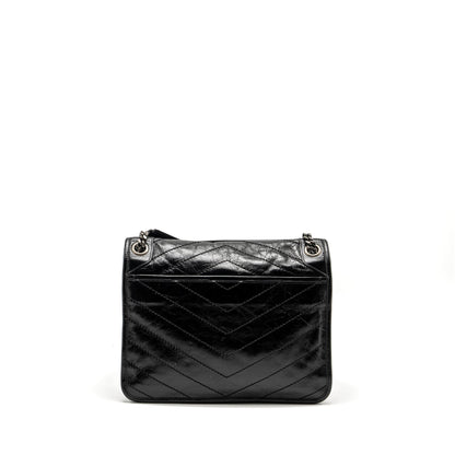Saint Laurent Medium Niki Calfskin Black Ruthenium Hardware