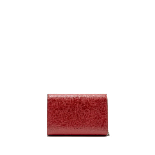 Gucci dionysus wallet on chain calfskin red multicolour hardware