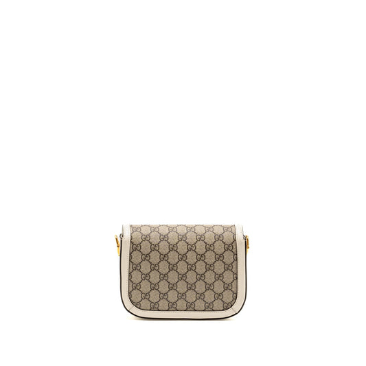 Gucci Mini Horsebit 1955 Bag GG Supreme Canvas/Leather White/Multicolour