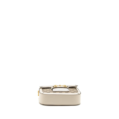 Gucci Mini Horsebit 1955 Bag GG Supreme Canvas/Leather White/Multicolour
