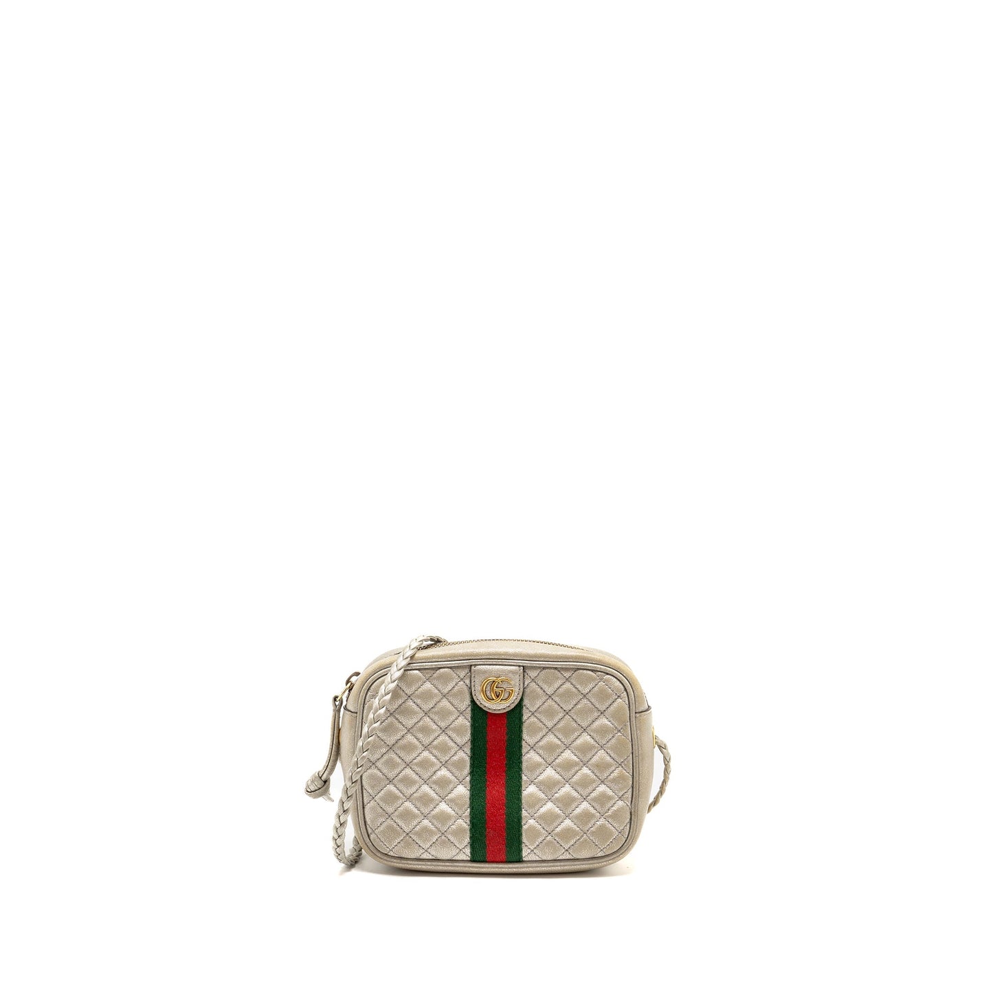 Gucci GG Ophidia Crossbody Bag Calfskin Metallic Silver