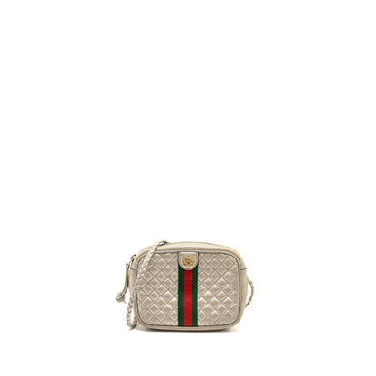 Gucci GG Ophidia Crossbody Bag Calfskin Metallic Silver