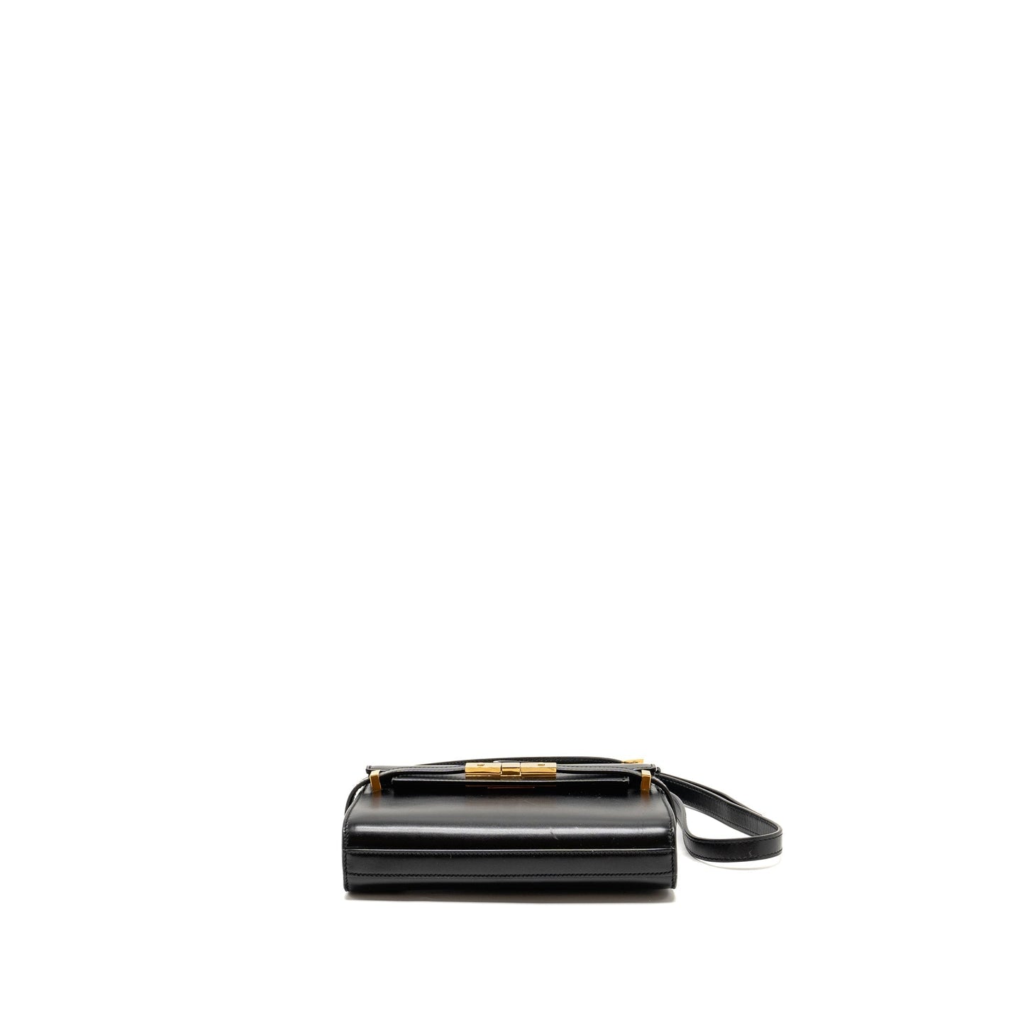 Saint Laurent Mini Manhattan Shoulder Bag Calfskin Black GHW