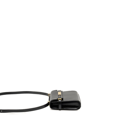 Saint Laurent Mini Manhattan Shoulder Bag Calfskin Black GHW