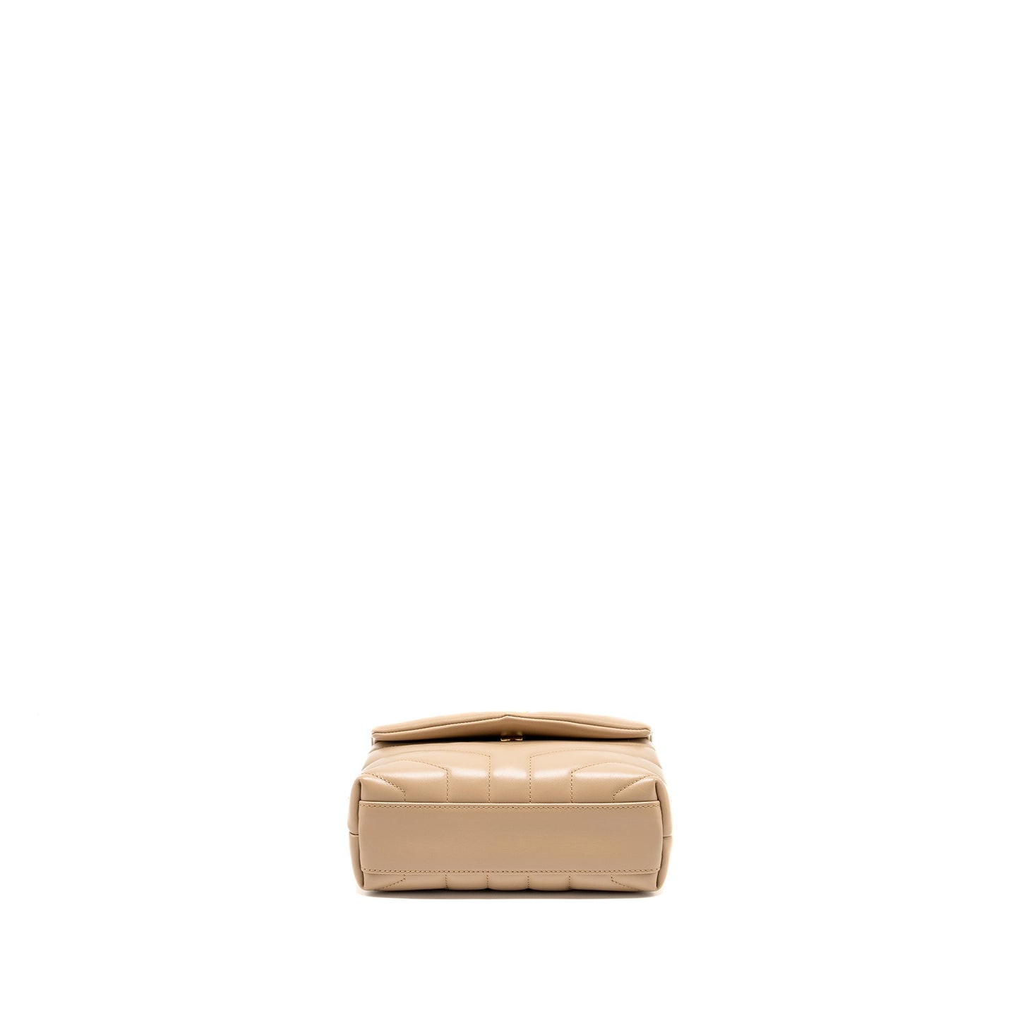 Saint Laurent/ YSL Loulou Toy Strap Bag Calfskin Beige GHW