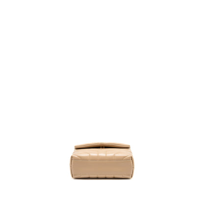 Saint Laurent/ YSL Loulou Toy Strap Bag Calfskin Beige GHW