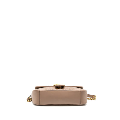 Gucci Small GG Marmont Bag Calfskin Beige Brushed