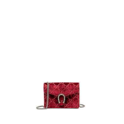 Gucci Dionysus Wallet on Chain Velvet Red SHW