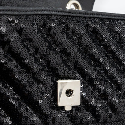 Gucci Mini GG Marmont Matelasse Bag Sequin Black SHW