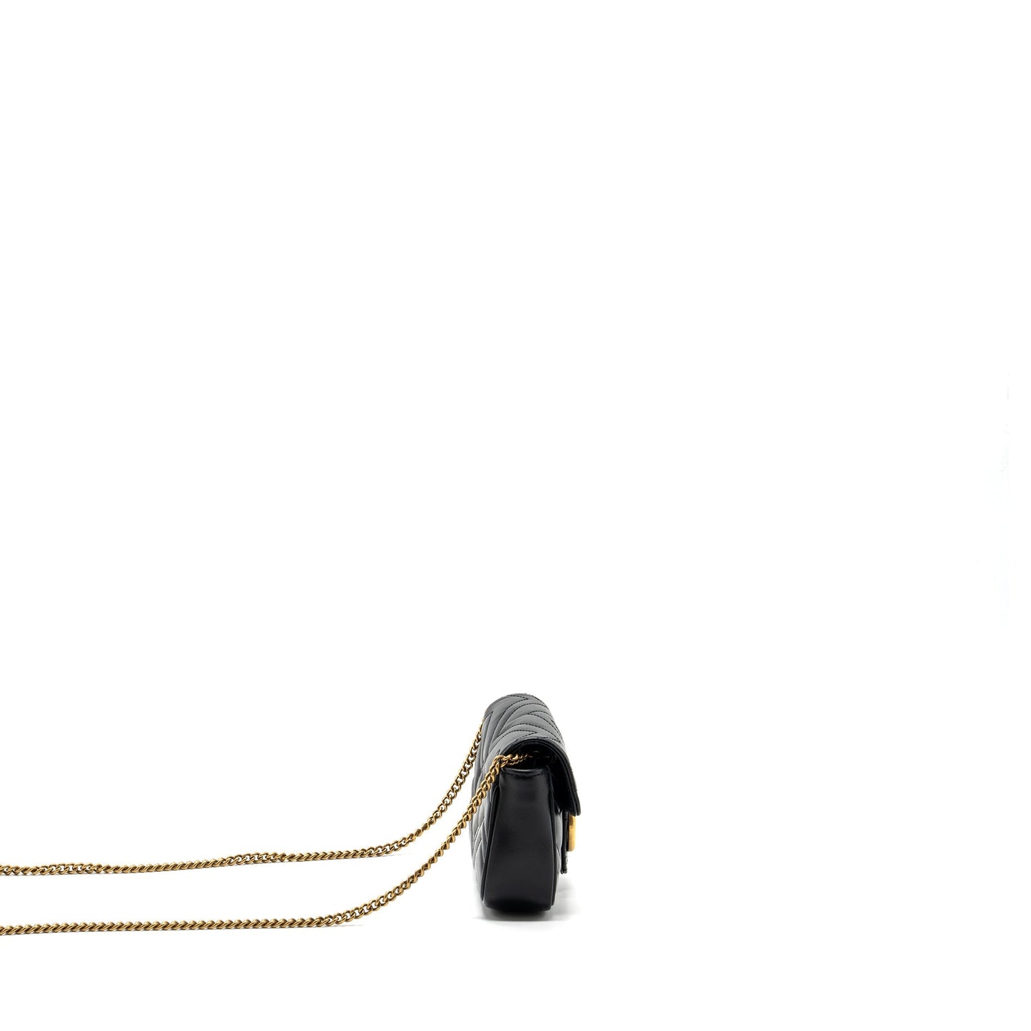 Gucci GG marmont super mini bag calfskin black