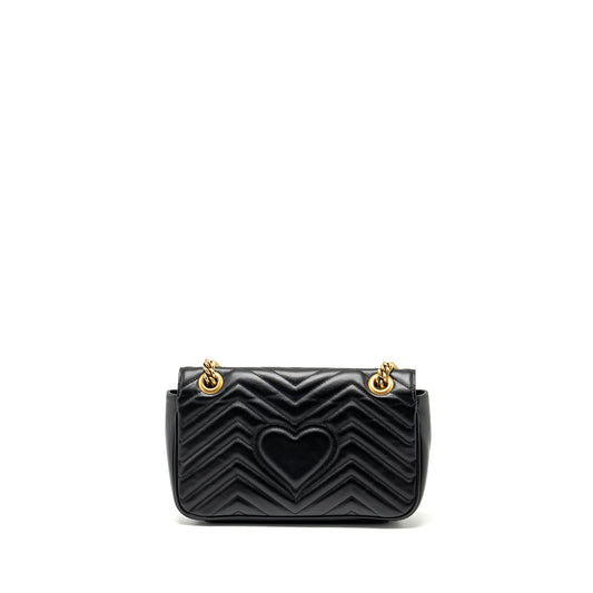 GUCCI SMALL GG MARMONT BAG CALFSKIN BLACK