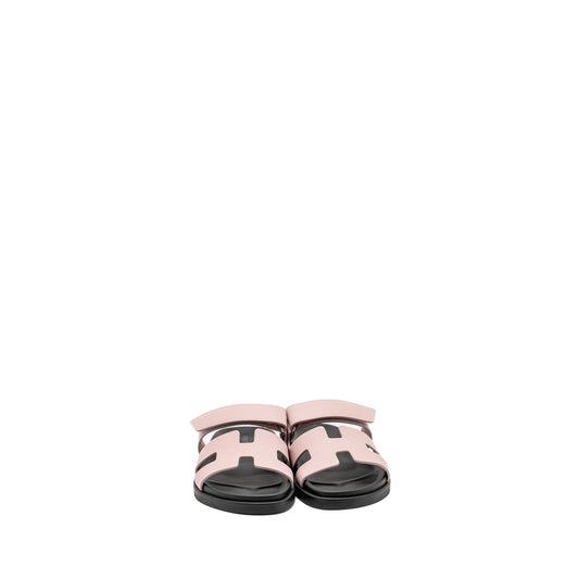 Hermes Size 38 Chypre Sandals Calfskin Rose Cancan