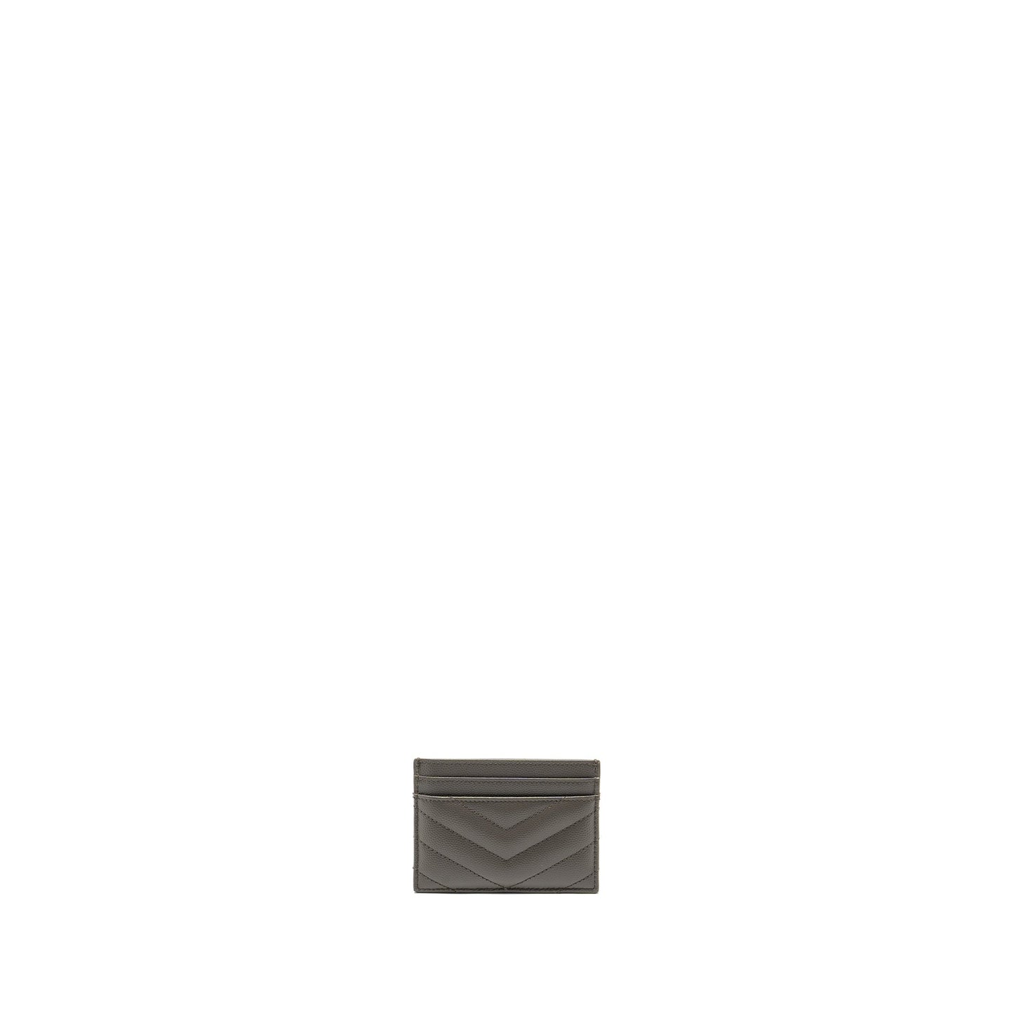 Saint Laurent card holder calfskin grey SHW