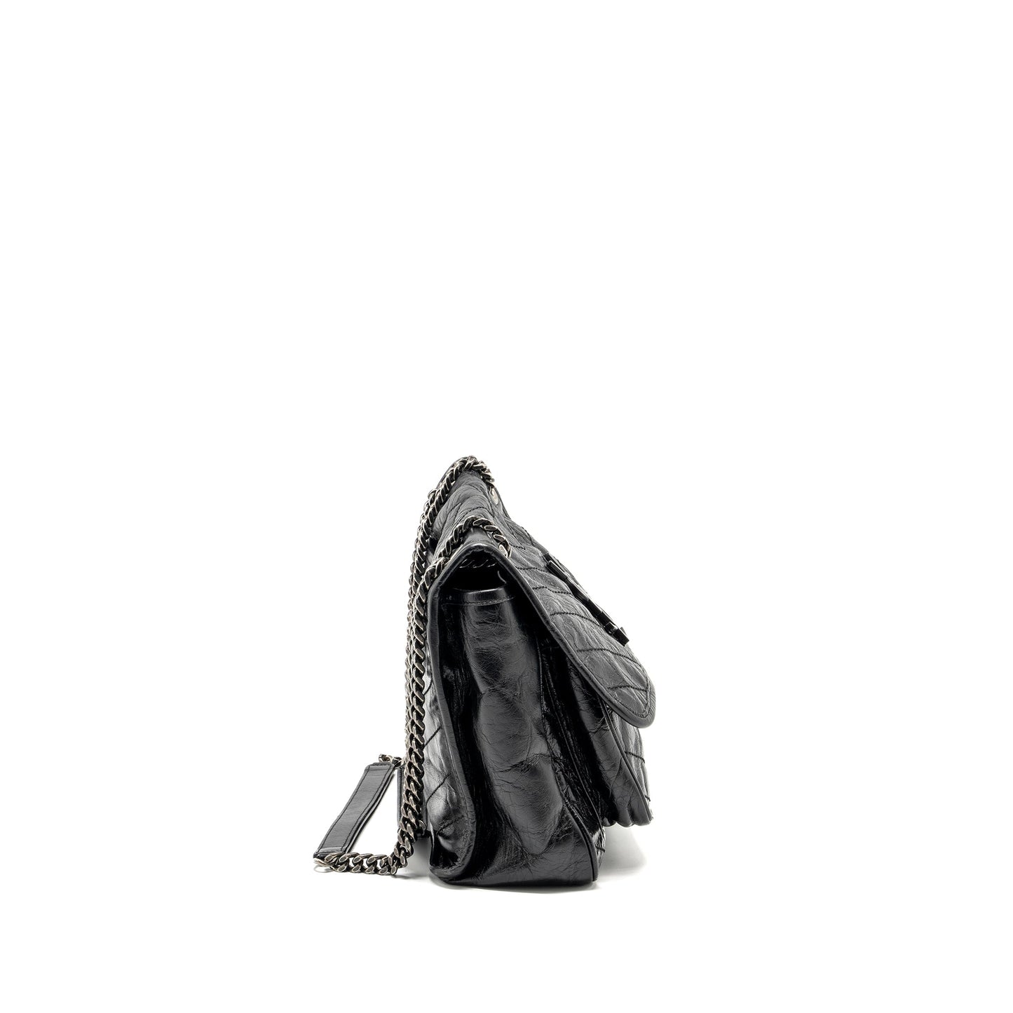 Saint Laurent/YSL Medium Niki Bag Shiny Calfskin Black SHW