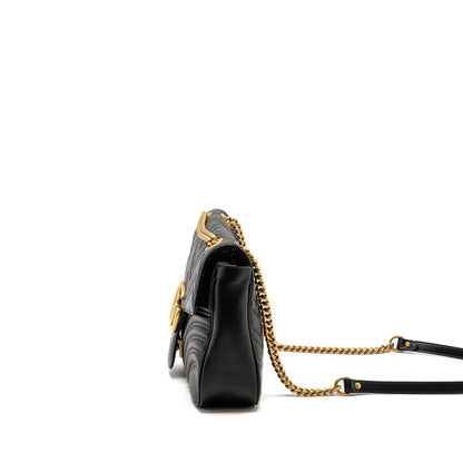 Gucci Medium GG Marmont Shoulder Bag Calfskin Black