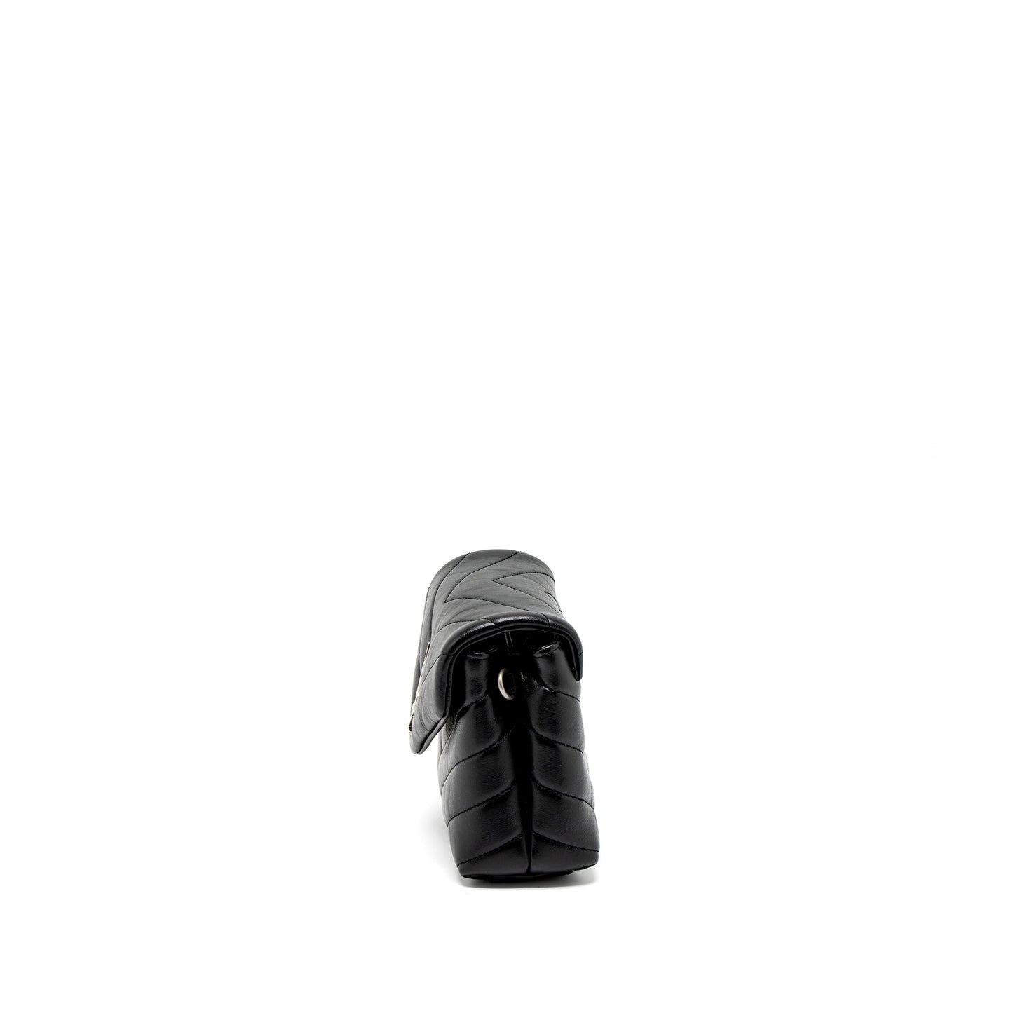 Saint Laurent LouLou Toy Strap Bag Calfskin Black SHW