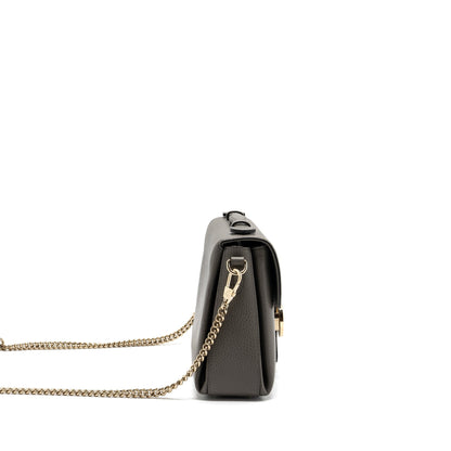 Gucci top handle messanger bag calfskin grey L