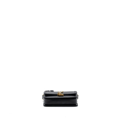 Saint Laurent Small Solferino Satchel Crossbody Bag Box Calfskin Black GHW