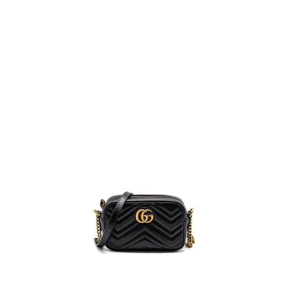 Gucci GG Marmont Matelasse Mini Camera bag calfskin black