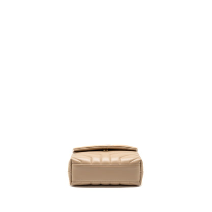 Saint Laurent/YSL Mini Toy Loulou Strap Bag Calfskin Dark Beige GHW