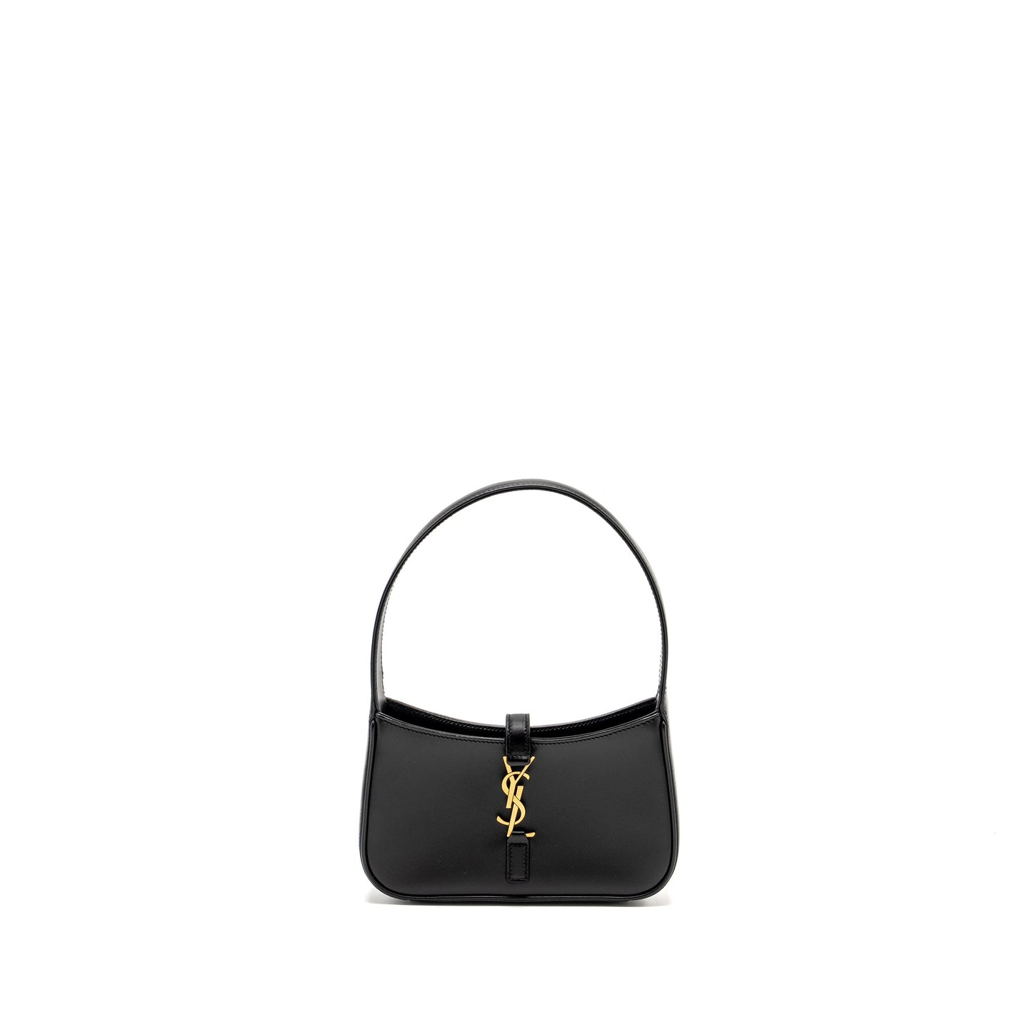 Saint Laurent / YSL Mini LE 5 A 7 Hobo Bag Smooth Calfskin Black GHW