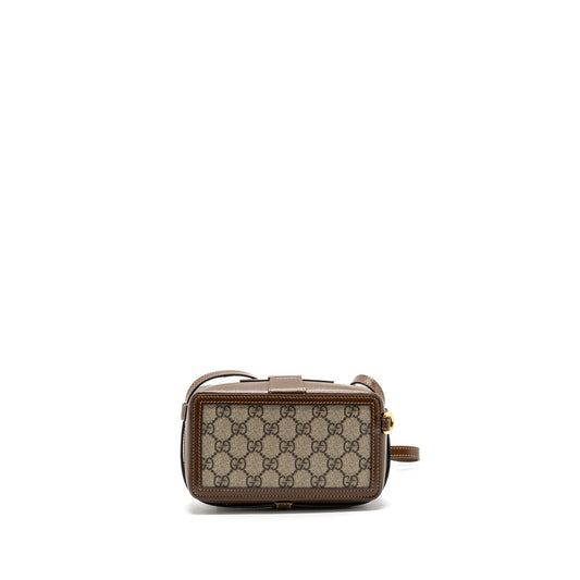 Gucci Mini Bag With Interlocking G GG Supreme Canvas/ Leather