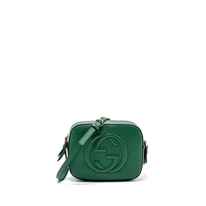 Gucci disco soho camera bag calfskin green L