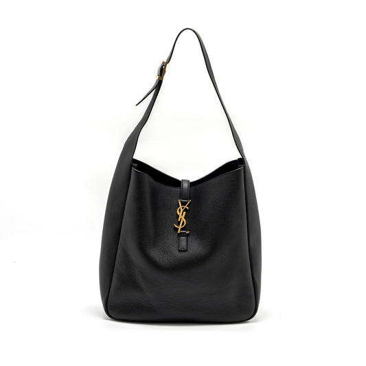 Saint Laurent/YSL Le 5 A 7 Supple Large Smooth Calfskin Black GHW