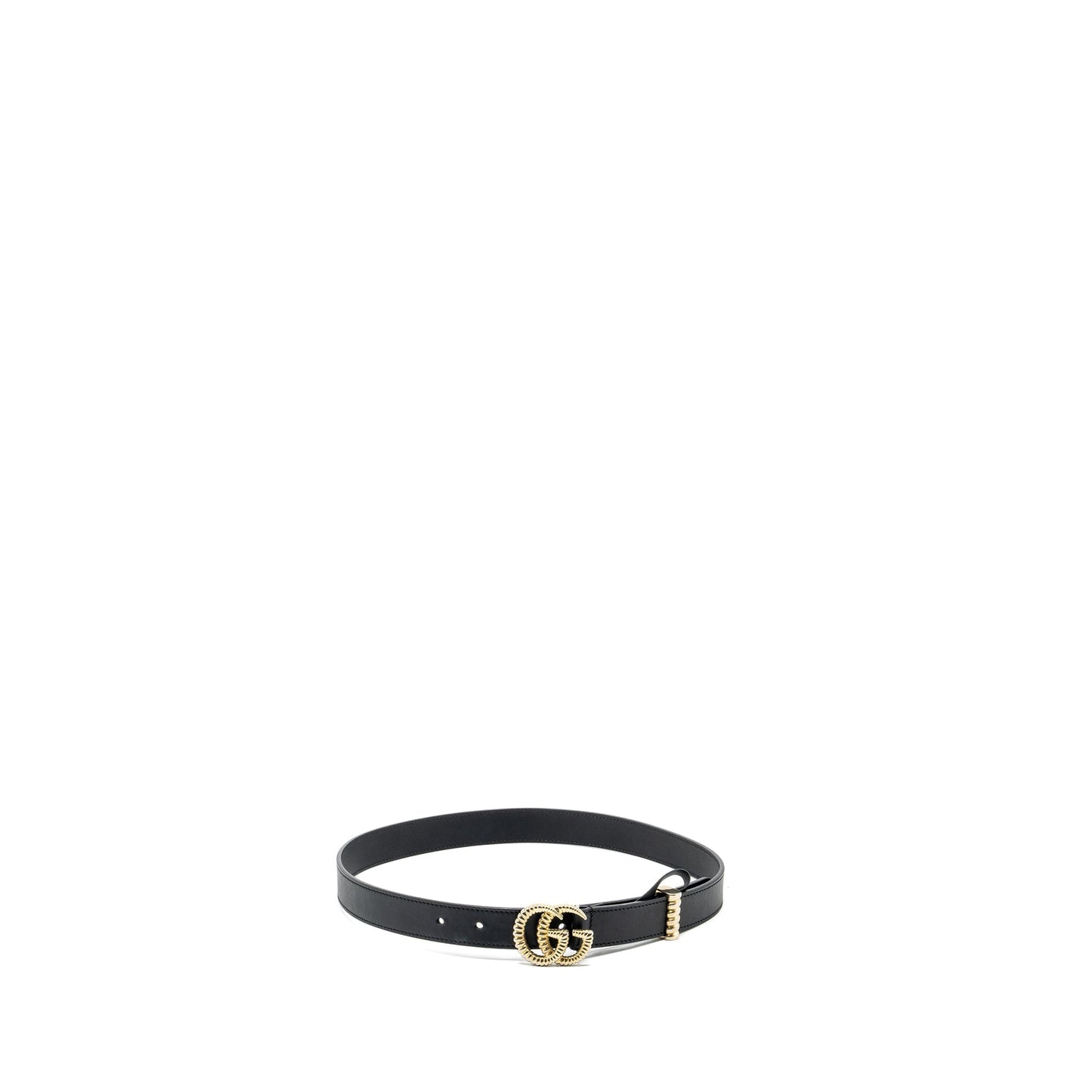 Gucci size 75 30mm GG marmont belt with double G buckle black