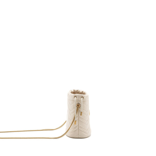 Gucci GG Marmont Mini Bucket Bag calfskin White