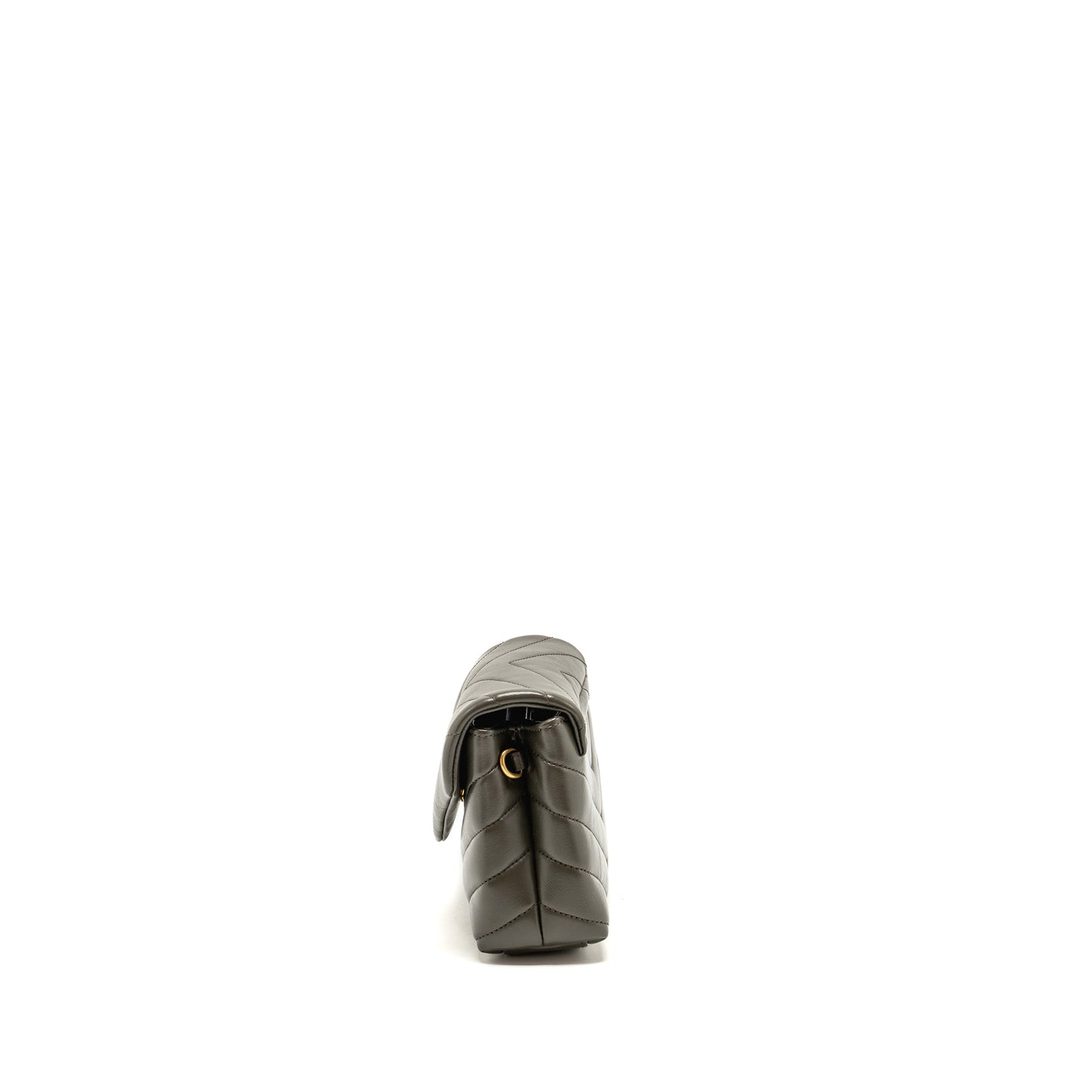 Saint Laurent/YSL Mini Toy Loulou Strap Bag Calfskin Dark Green GHW
