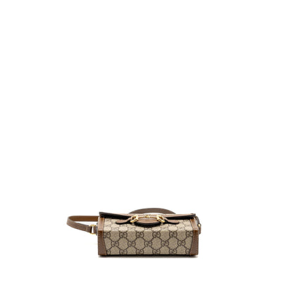 Gucci Horsebit 1955 Mini Bag GG Supreme Canvas Beige/Dark Brown
