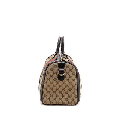 Gucci Boston Bag GG Supreme Canvas brown L