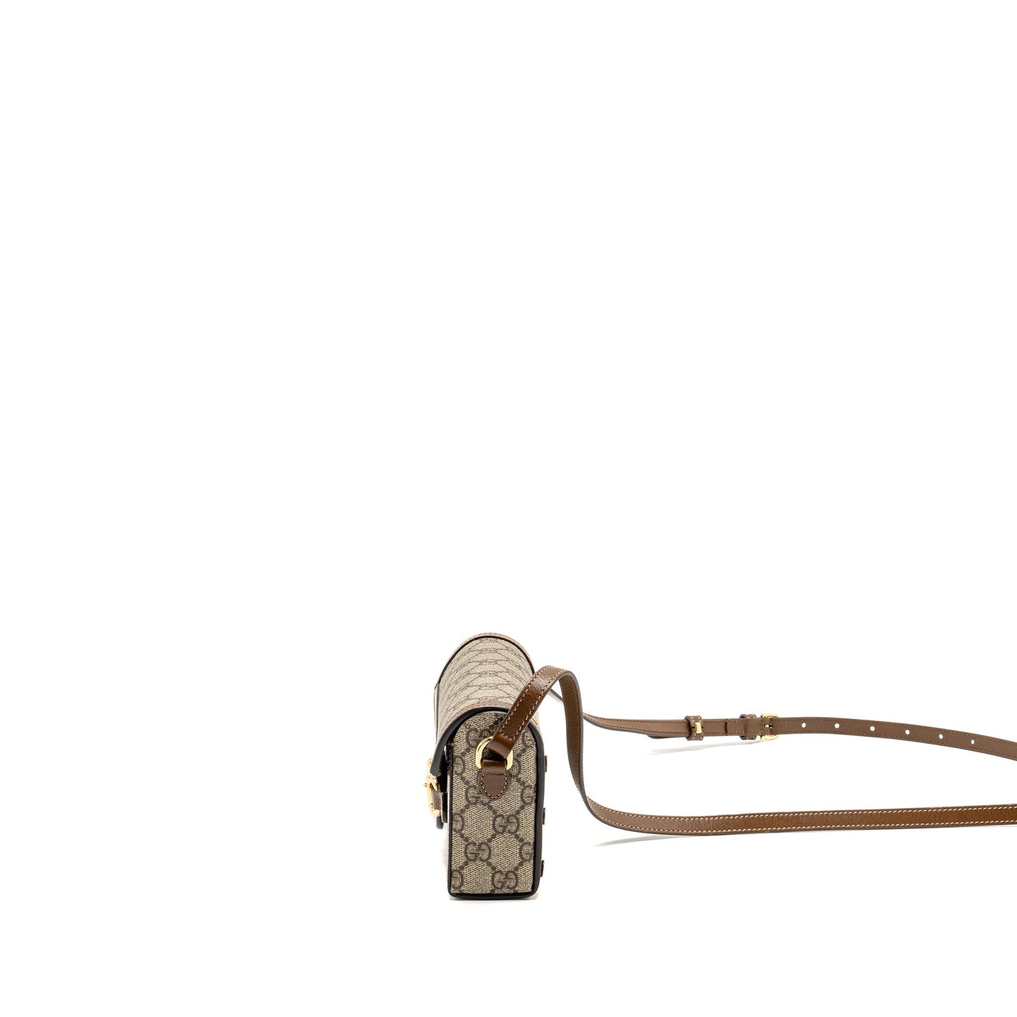 Gucci Horsebit 1955 Mini Bag GG Supreme Canvas Beige/Dark Brown