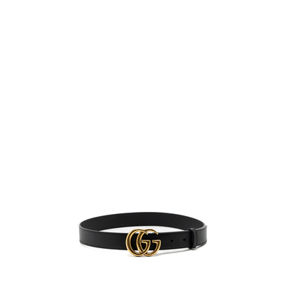 Gucci Size 75 GG Marmont Leather Belt Black