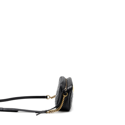 Gucci GG Marmont Small Matelasse Shoulder Bag Calfskin Black