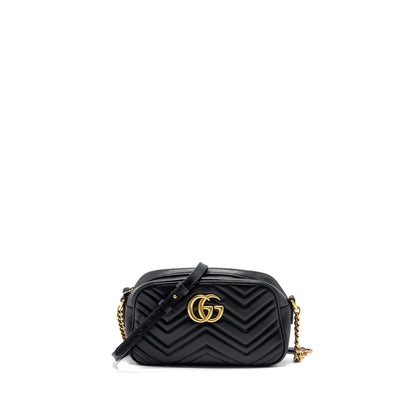 Gucci GG Marmont Small Matelasse Shoulder Bag Calfskin Black