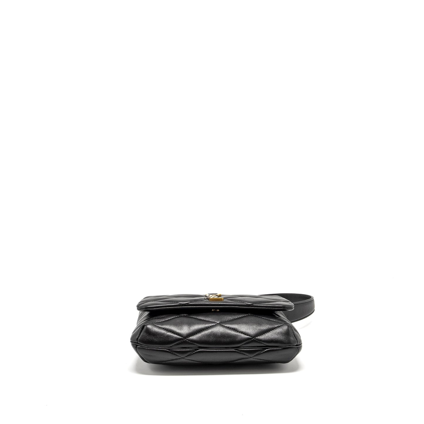 Saint Laurent/YSL LE 57 Quilted Hobo Shoulder Bag Lambskin Black Multicolour Hardware