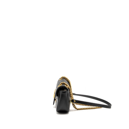 Gucci Mini GG Marmont Shoulder Bag Calfskin Black