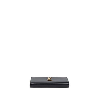saint laurent flap chain bag lambskin black GHW
