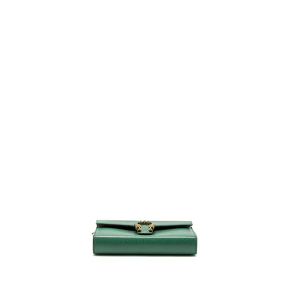 Gucci Dionysus Wallet On Chain Calfskin Green Multicolour Hardware