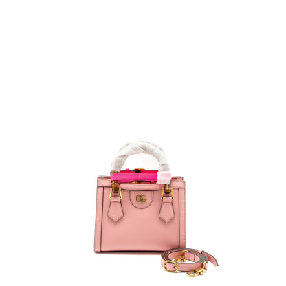 Gucci Mini Diana Bamboo Tote Bag Leather Pink