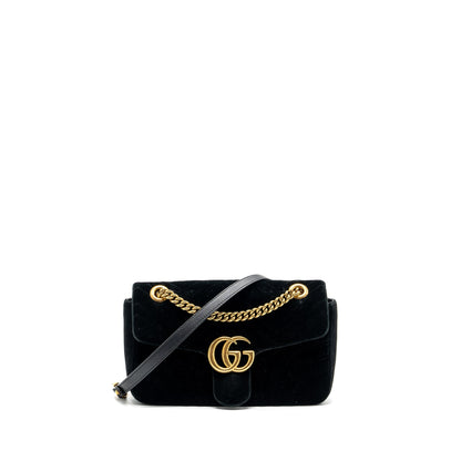 Gucci Small GG Marmont Bag Velvet Black