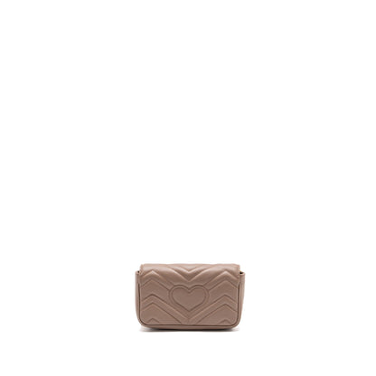 Gucci Super Mini GG Marmont Bag Calfskin Beige