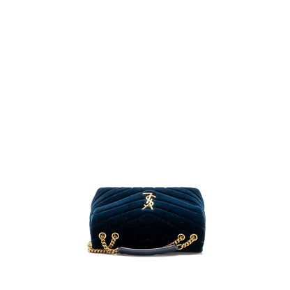 Saint Laurent /YSL Medium Lou Lou In Velvet Blue GHW